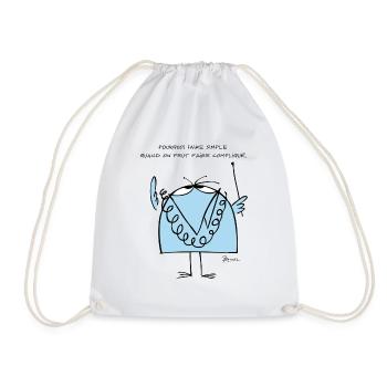 Professor Shadoko and its motto - Drawstring Bag - white - Front