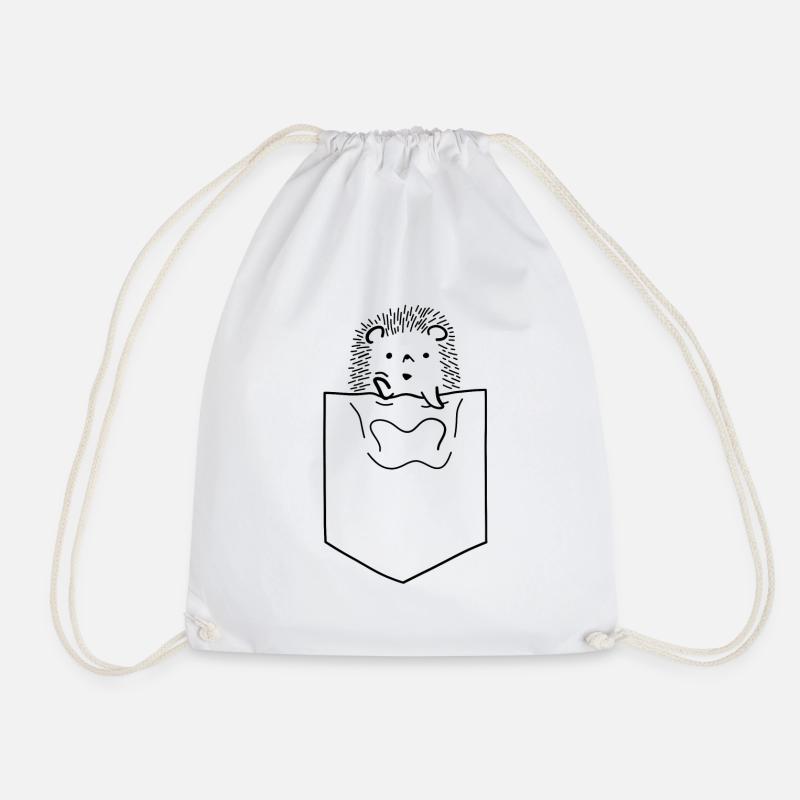 Igel in der Tasche - Turnbeutel - Weiß