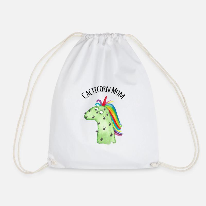 Cacticorn Mom - Turnbeutel - Weiß