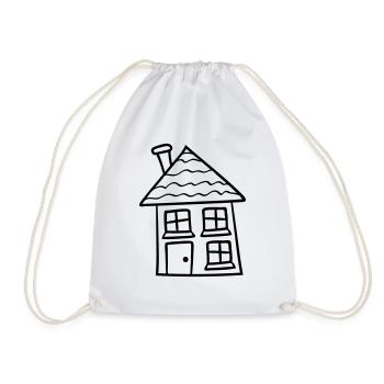 sweet little cottage house home build builder cons - Drawstring Bag - white - Front