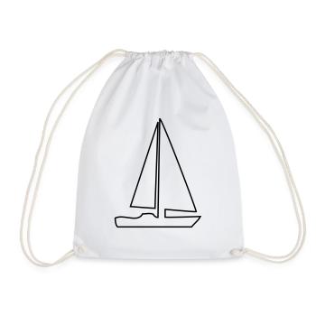 voilier - Sac de sport léger - blanc - Devant