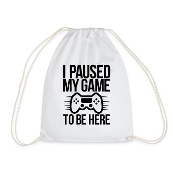 gaming - Drawstring Bag - white - Front