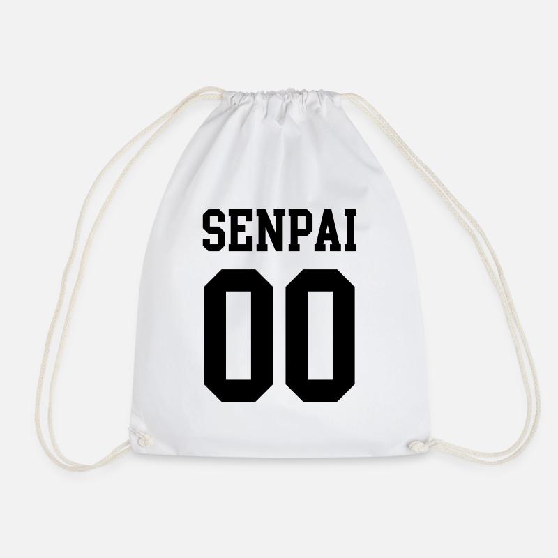 Senpai 00 - Drawstring Bag - white