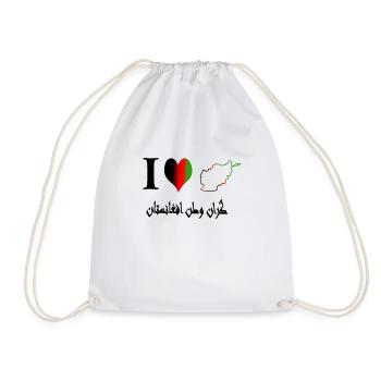 Afghanistan - Drawstring Bag - white - Front