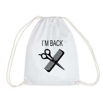 Hairdresser i am back - Drawstring Bag - white - Front