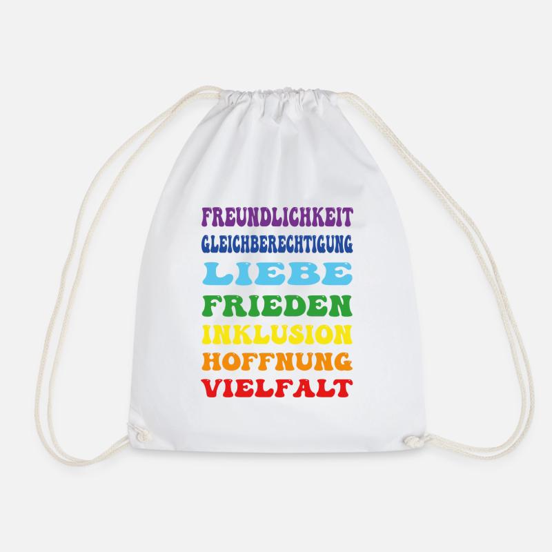 regenbogen csd diversity - Turnbeutel - Weiß