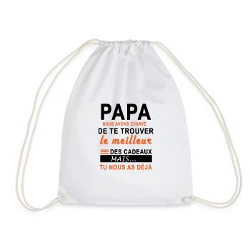 Papa nous avons essayé de te trouver le cadeaux - Sac de sport léger - blanc - Devant