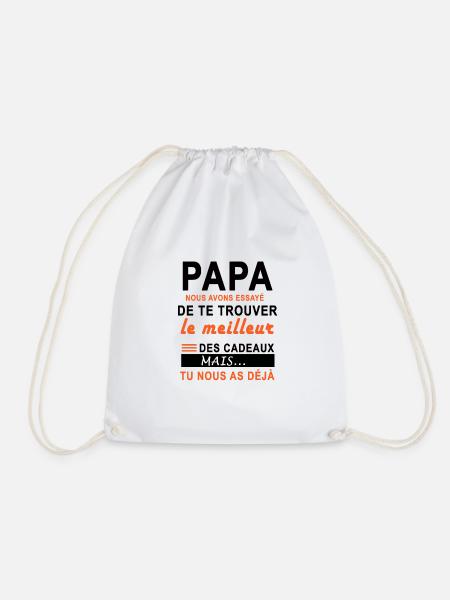 Papa nous avons essayé de te trouver le cadeaux - Sac de sport léger - blanc