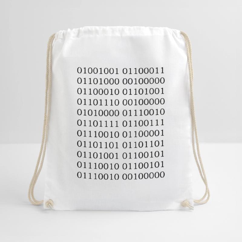 Binär Code "Ich bin Programmierer" Turnbeutel