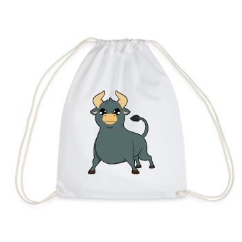 Taureau taureau - Sac de sport léger - blanc - Devant