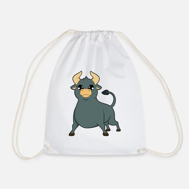 Bull Bull - Drawstring Bag - white