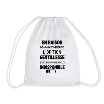 Option gentillesse momentanément indisponible - Sac de sport léger - blanc - Devant