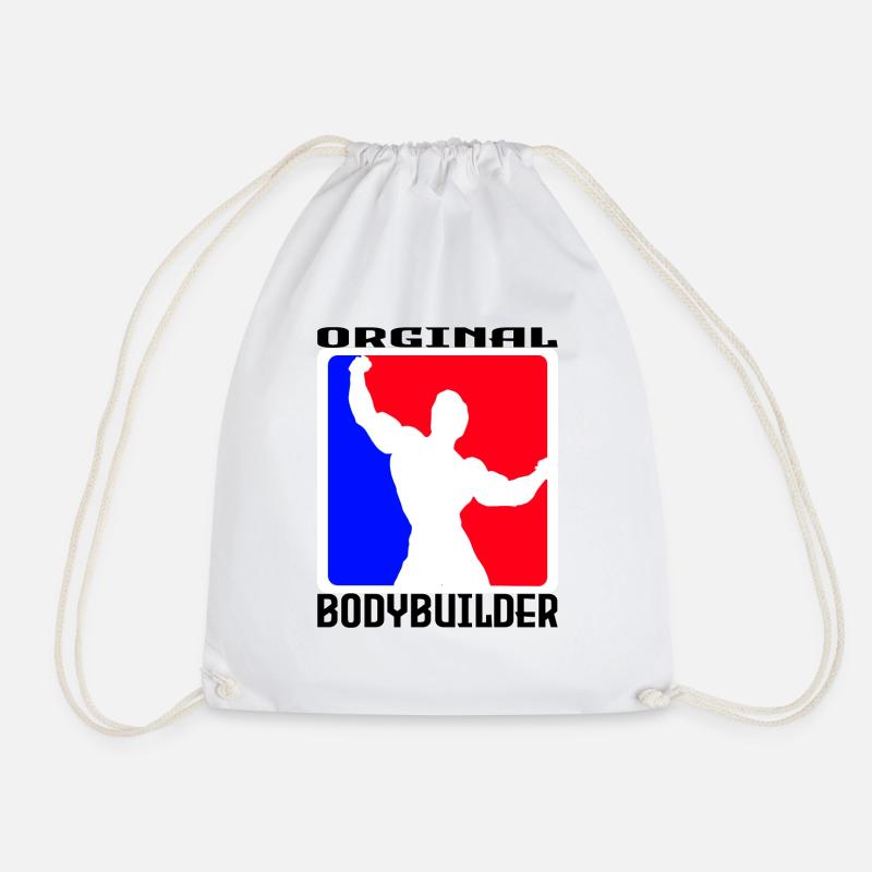 Bodybuilder, Oldschool Bodybuilder, Bodybulding - Turnbeutel - Weiß