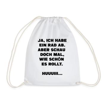 Rad ab lustiges Motto cooler witzig Spruch Vektor - Turnbeutel - Weiß - Vorne