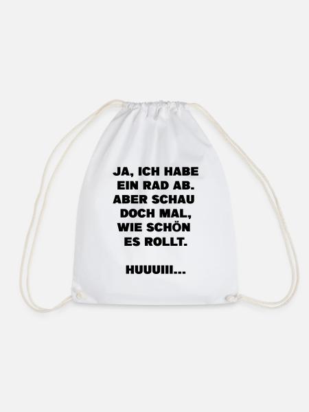 Rad ab lustiges Motto cooler witzig Spruch Vektor - Turnbeutel - Weiß