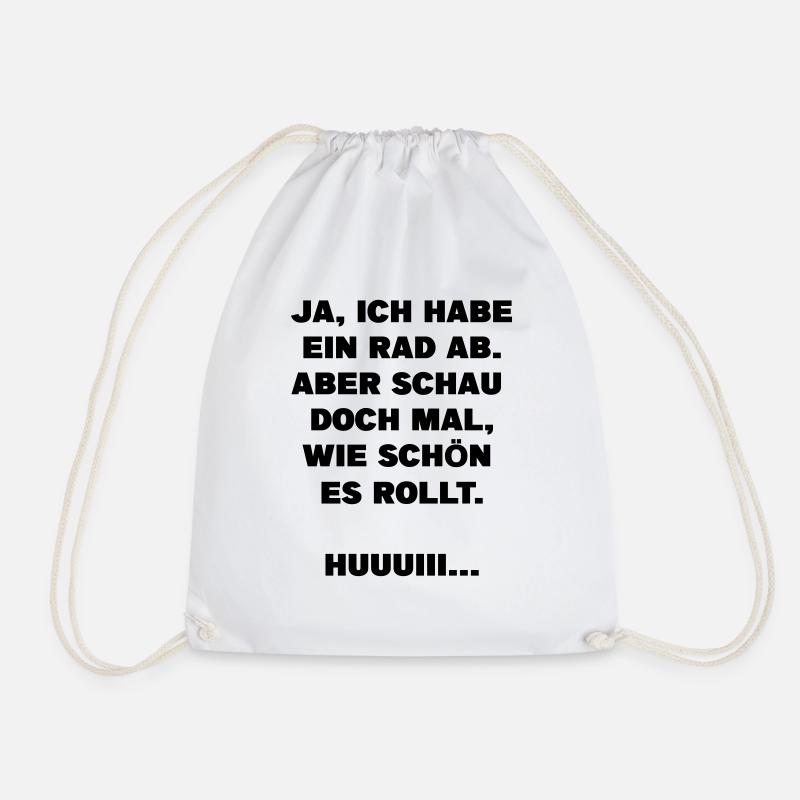 Rad ab lustiges Motto cooler witzig Spruch Vektor - Turnbeutel - Weiß