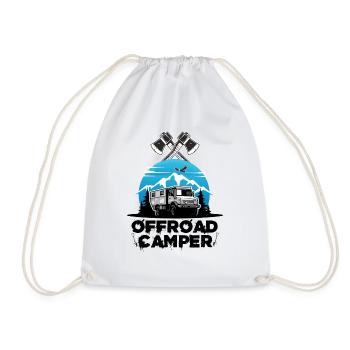 Offroad Camper camping Motorhome Motorhome WoMo - Drawstring Bag - white - Front