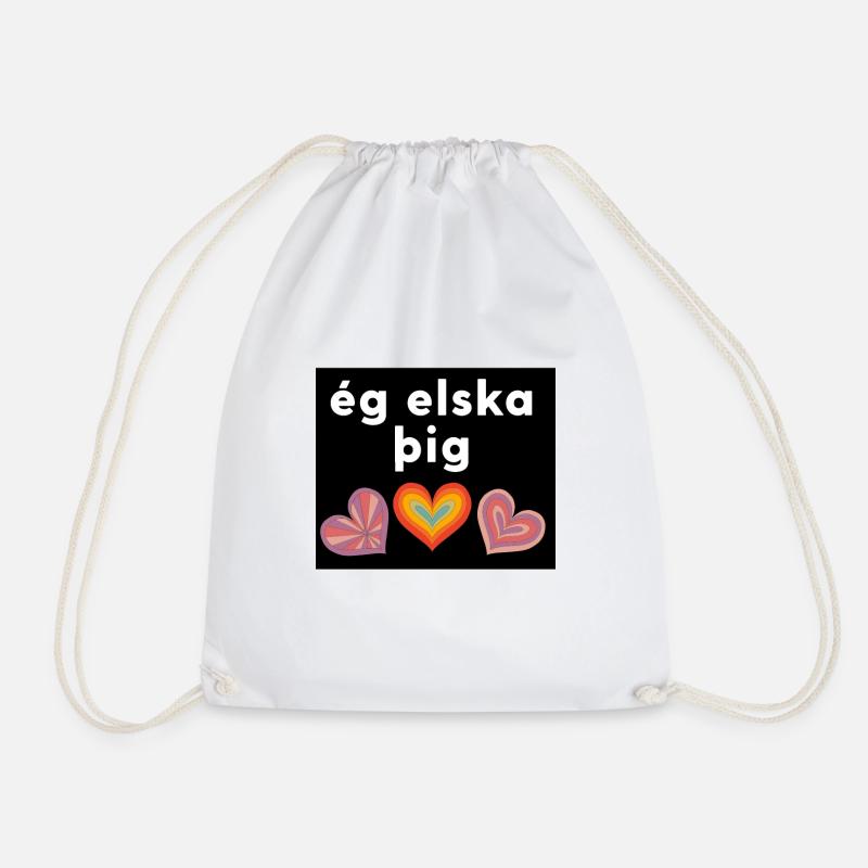 Islande Je t’aime - Sac de sport léger - blanc