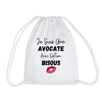 je suis une avocate avec option bisous - Sac de sport léger - blanc - Devant