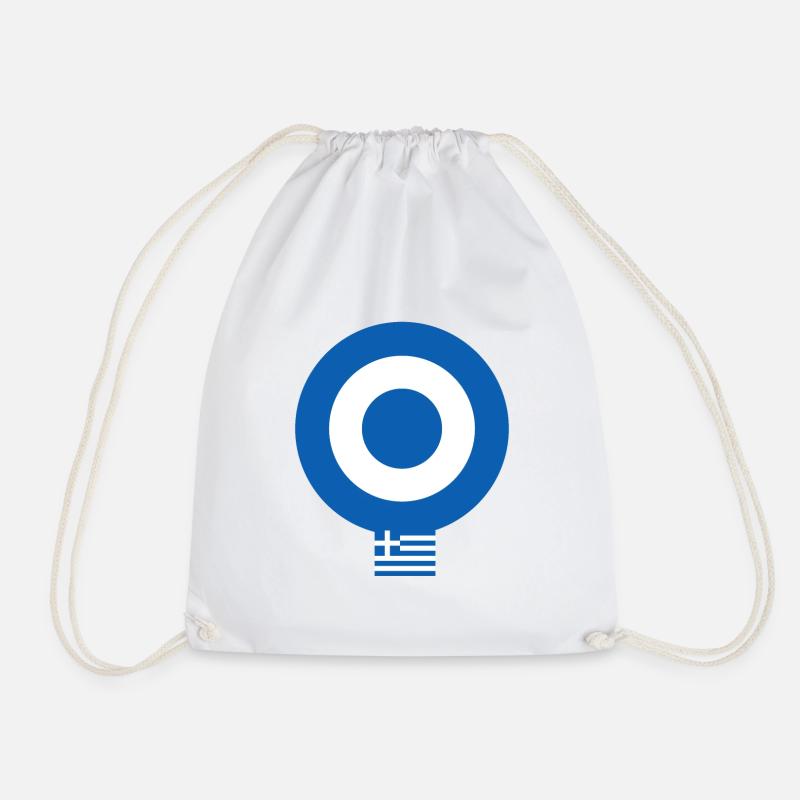 greece - Drawstring Bag - white