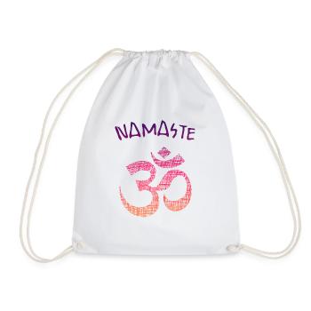 Yoga Om Namaste - Turnbeutel - Weiß - Vorne