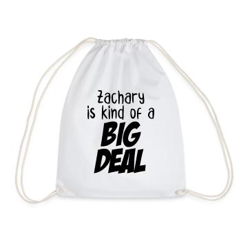 Zachary is Kind of a Big Deal - Drawstring Bag - white - Front