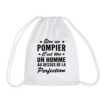 pompier et perfection / pompier parfait - Sac de sport léger - blanc - Devant