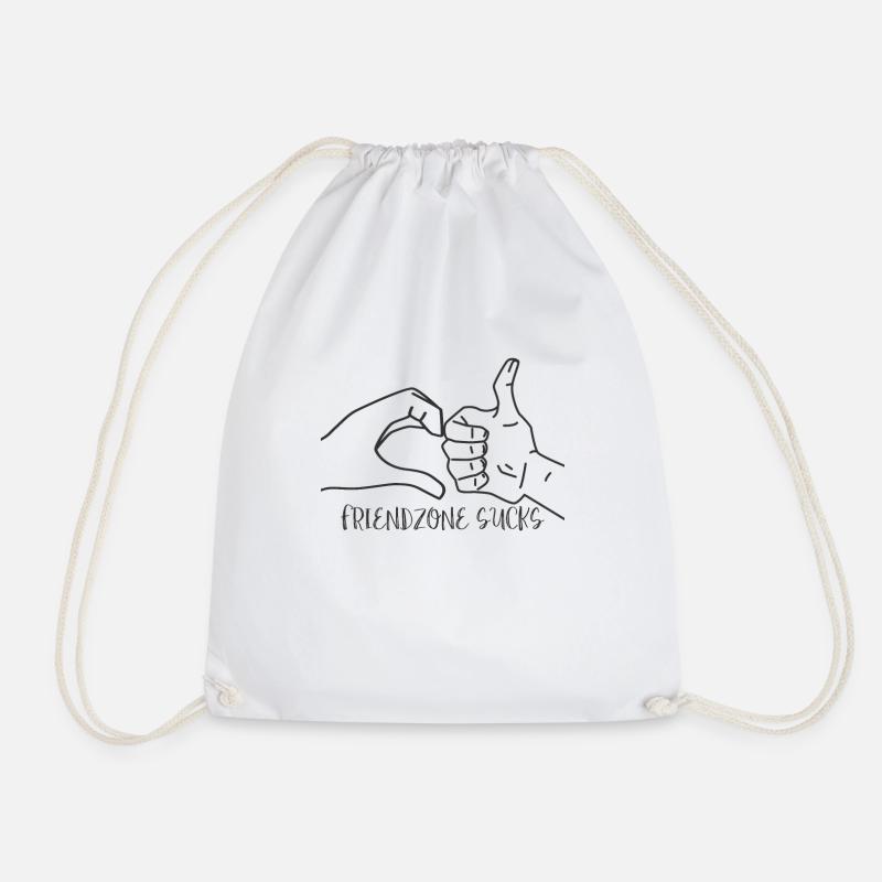 Friendzone - Drawstring Bag - white