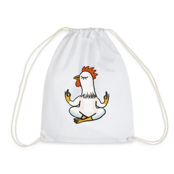 Chicken Rooster Yoga Drôle d’idée cadeau - Sac de sport léger - blanc - Devant