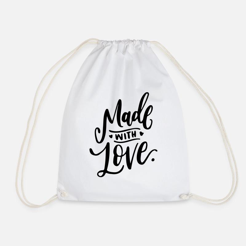 made with love - Turnbeutel - Weiß