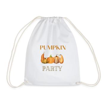 Kürbis, Kürbisse, Pumpkin Party, Geschenkidee - Turnbeutel - Weiß - Vorne