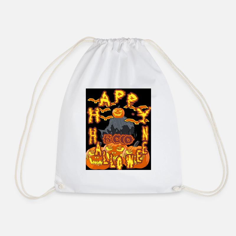 Bo, happy Halloween mit Master Kürbis - Turnbeutel - Weiß