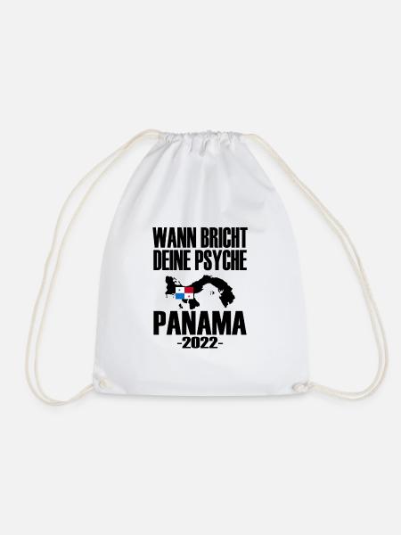 WANN BRICHT DEINE PSYCHE PANAMA - Turnbeutel - Weiß