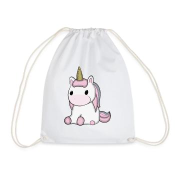 Idée cadeau Bébé Licorne - Sac de sport léger - blanc - Devant