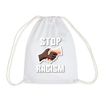 Stop au racisme Poignée de main Blanc - Sac de sport léger - blanc - Devant