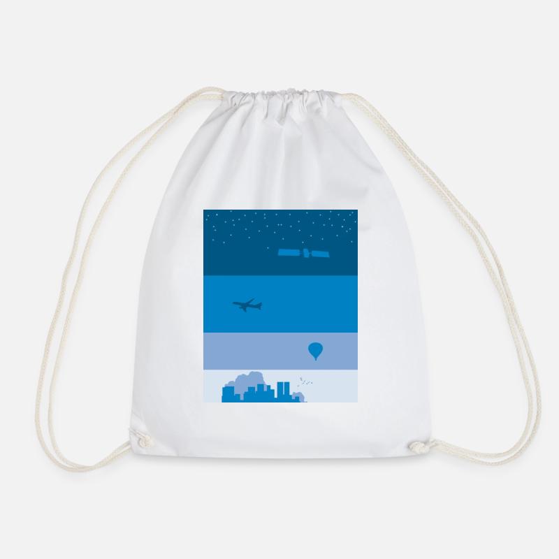 Sky Atmosphere - Drawstring Bag - white