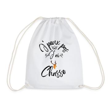 J'Peux Pas J'Ai Chasse - Sac de sport léger - blanc - Devant