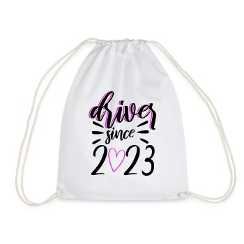 Driver's license 2023 driving test passed gift - Drawstring Bag - white - Front