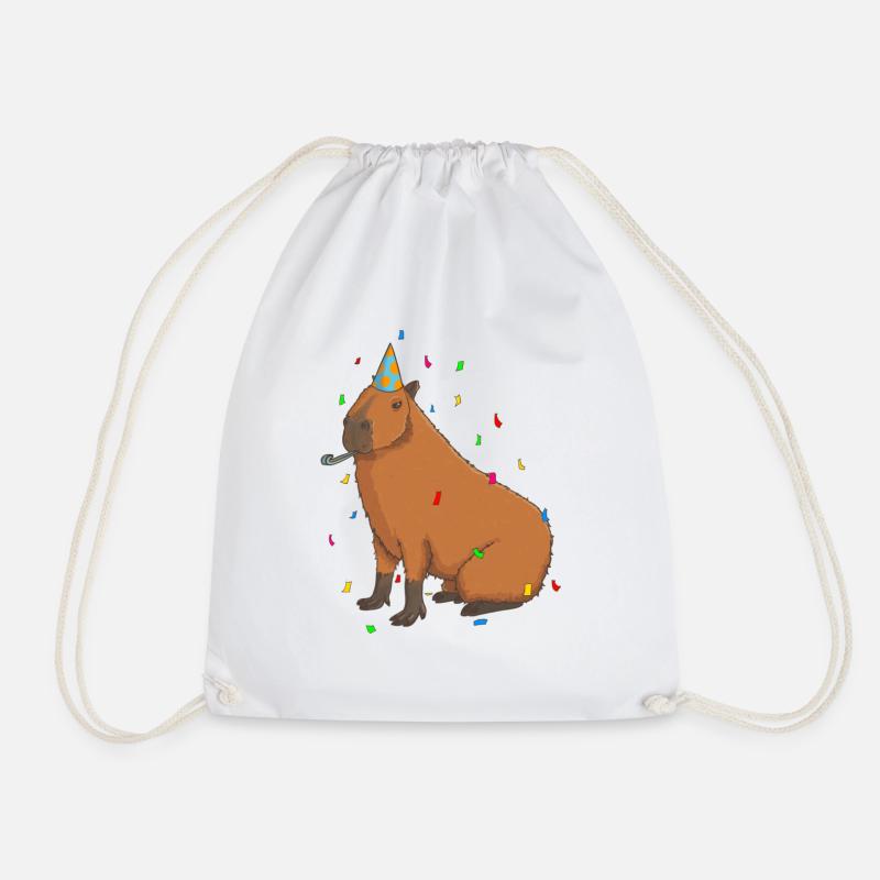Capybara Geburtstag - Turnbeutel - Weiß