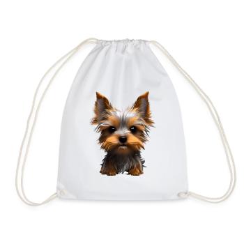 Yorkshire Terrier Puppy Dog Dog Owner - Drawstring Bag - white - Front