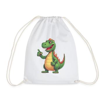 Un Dino auquel vous pouvez faire confiance Un pouce levé pour vous - Sac de sport léger - blanc - Devant