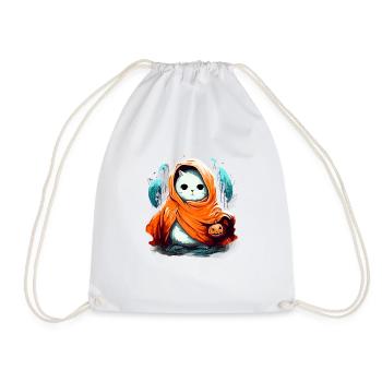 Chat effrayant d’Halloween - Sac de sport léger - blanc - Devant