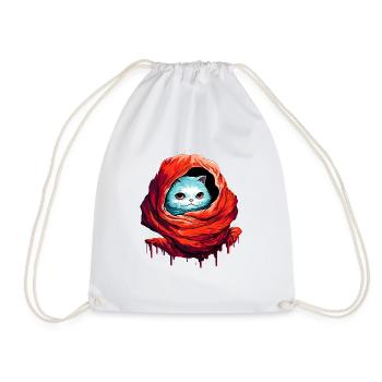 Chat effrayant d’Halloween - Sac de sport léger - blanc - Devant