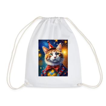 super cute white Capybara painting fluffy animal - Drawstring Bag - white - Front