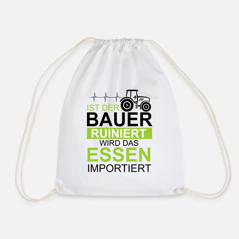Bauern Protest T-Shirt - Turnbeutel - Weiß