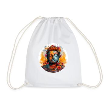 T-shirt Sérénité Bouddha Marque Vibration Positive - Sac de sport léger - blanc - Devant