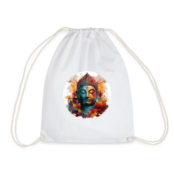 T-shirt Sérénité Bouddha Marque Vibration Positive - Sac de sport léger - blanc - Devant