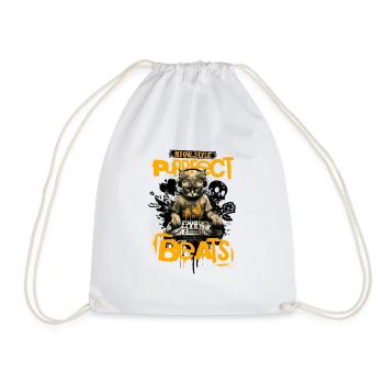 Purrfect Beats - Sac de sport léger - blanc - Devant