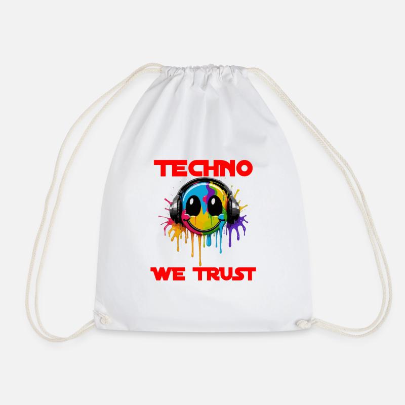 TECHNO WE TRUST - Turnbeutel - Weiß