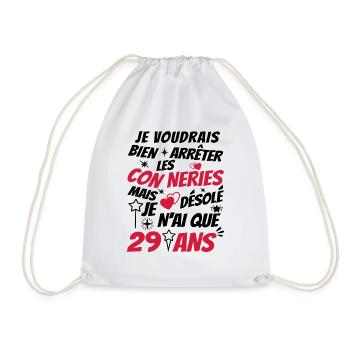 connerie 29 ans / cadeau 29 ans / jai 29 ans - Sac de sport léger - blanc - Devant